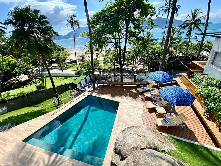 Beira-mar, piscina, linda vista - Siriúba Ilhabela