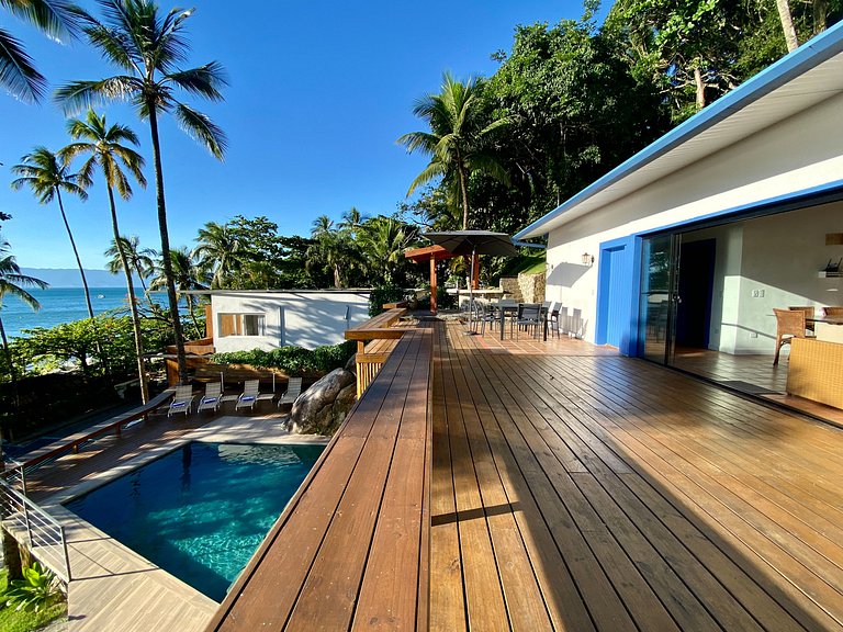 Beira-mar, piscina, linda vista - Siriúba Ilhabela