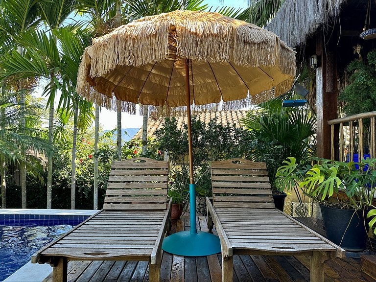 Casa encantadora na Praia da Feiticeira - Ilhabela