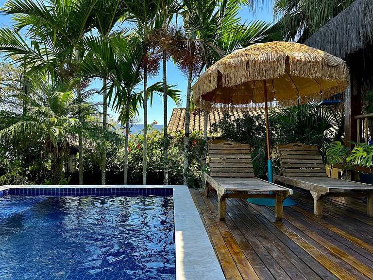 Casa encantadora na Praia da Feiticeira - Ilhabela