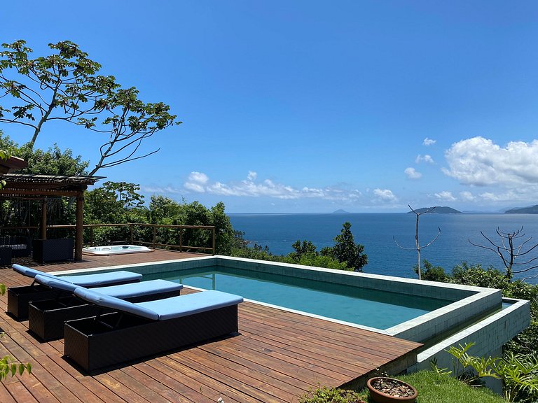 Vista incrível, luxo, piscina, jacuzzi aquecida